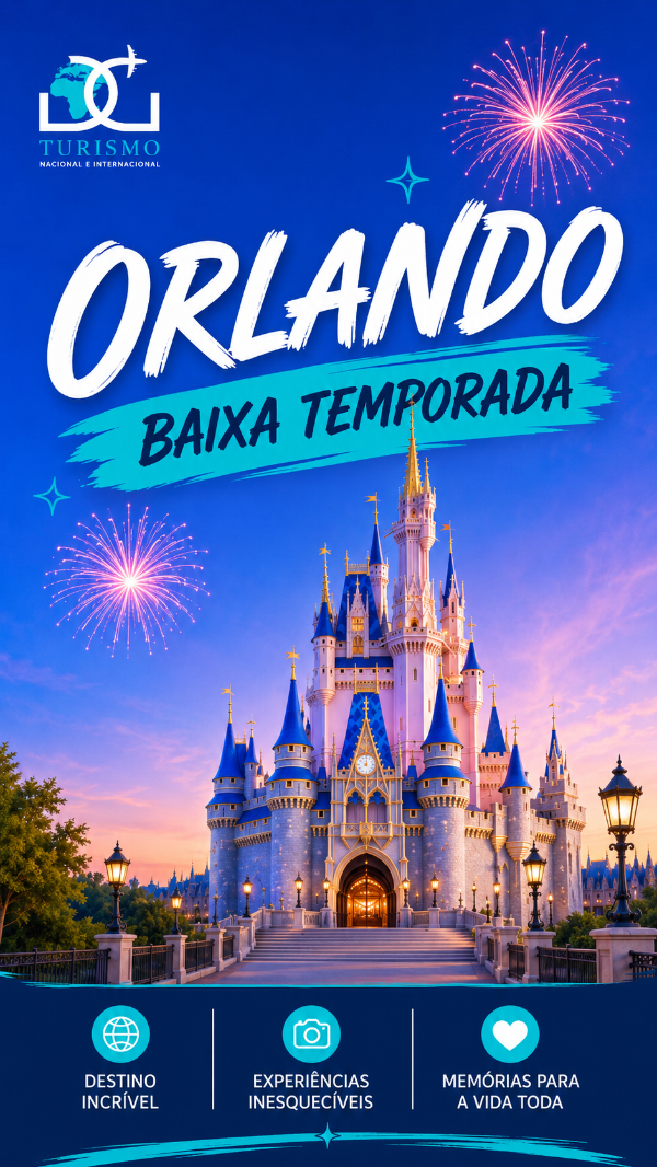 Orlando Baixa Temporada - Pacote Econômico