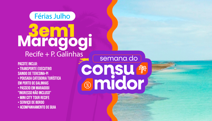 3 em 1 Maragogi 17 a 20 de Julho