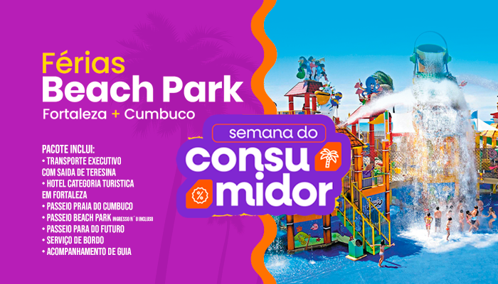 Férias Beach Park Fortaleza com cumbuc