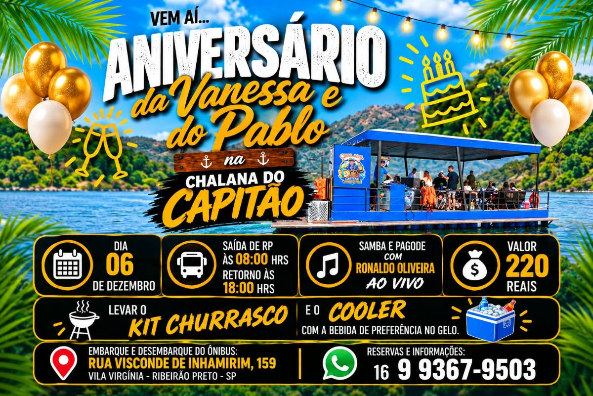 ANIVERSARIO DA VANESSA E DO PABLO NA CHALANA DO CAPITAO