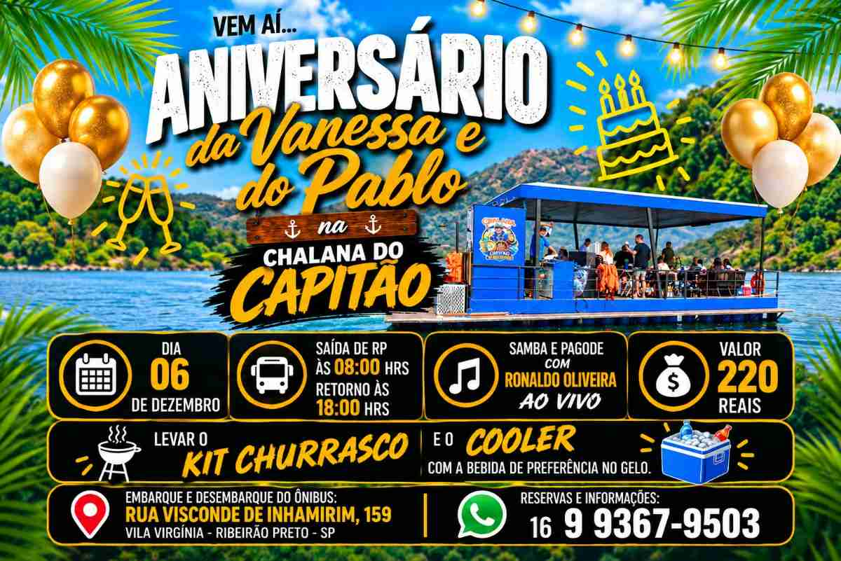 ANIVERSARIO DA VANESSA E DO PABLO NA CHALANA DO CAPITAO