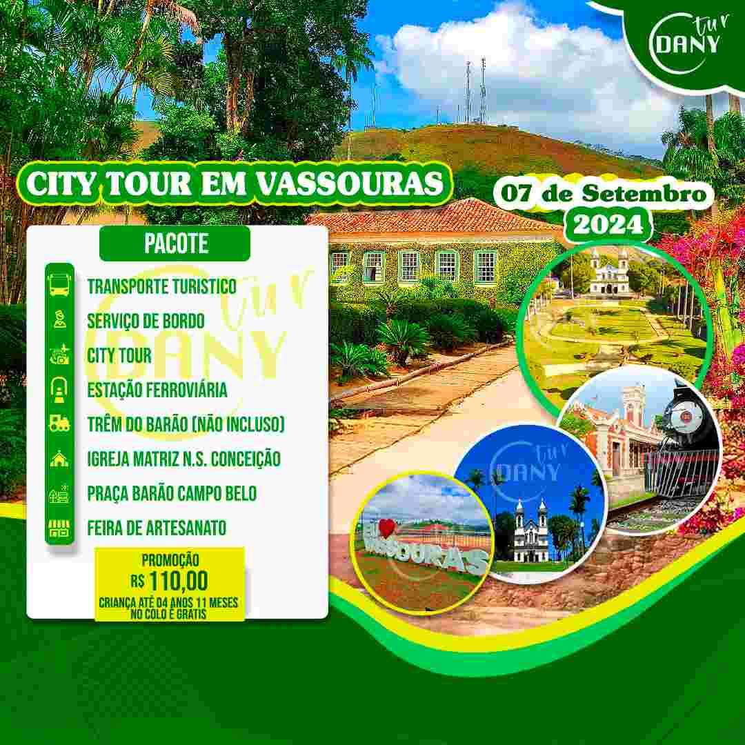 Excursão para City tour em Vassouras