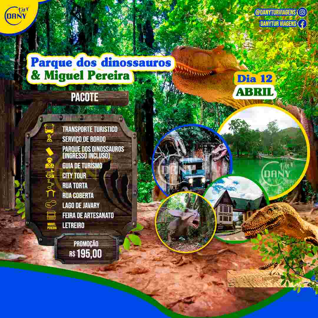 Parque do Dinossauros e Miguel Pereira