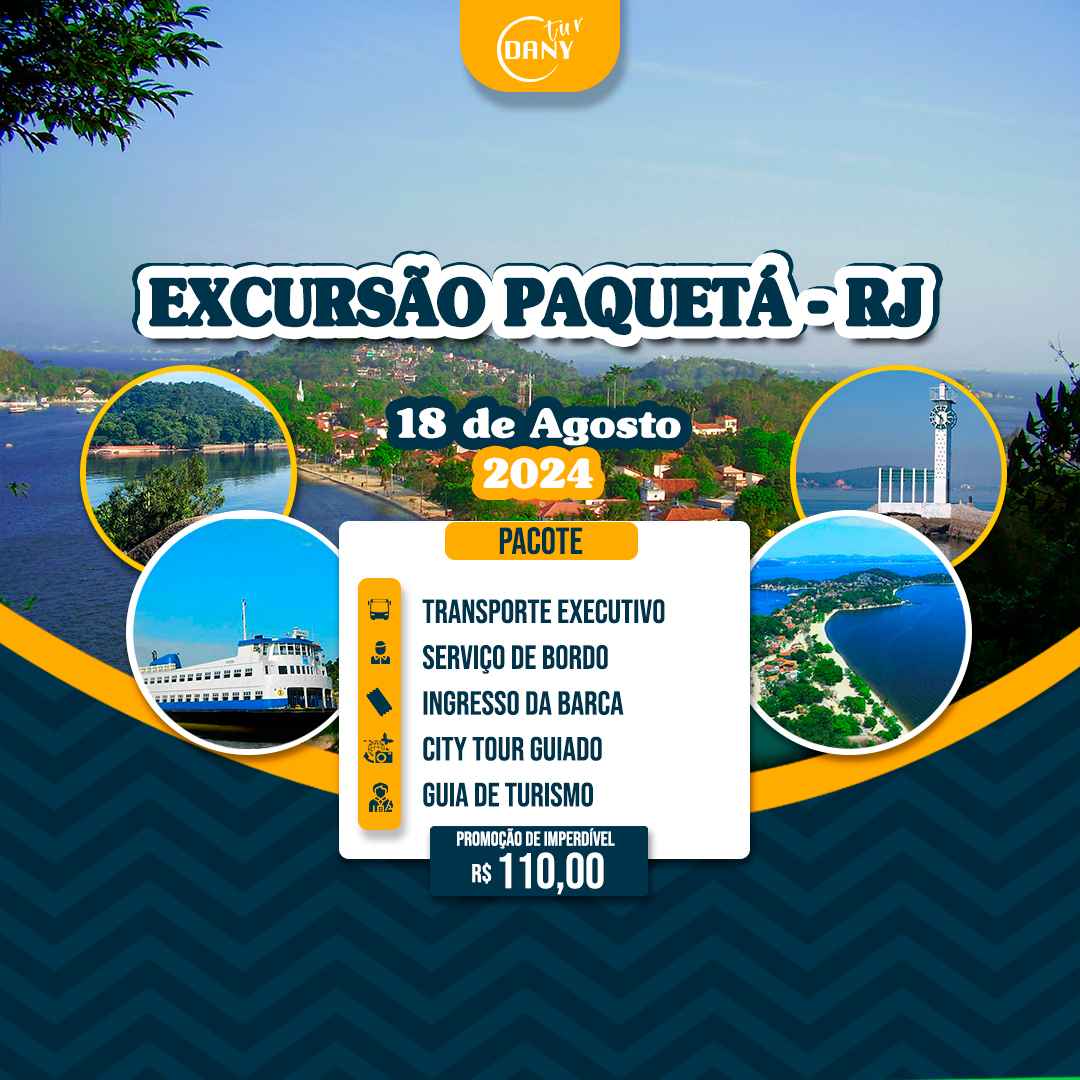Excursão para Excursão Paquetá - RJ
