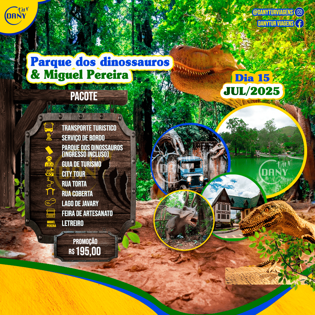 Parque do Dinossauros e Miguel Pereira