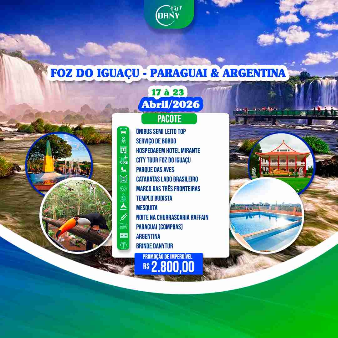 Foz do Iguaçu - Paraguai e Argentina