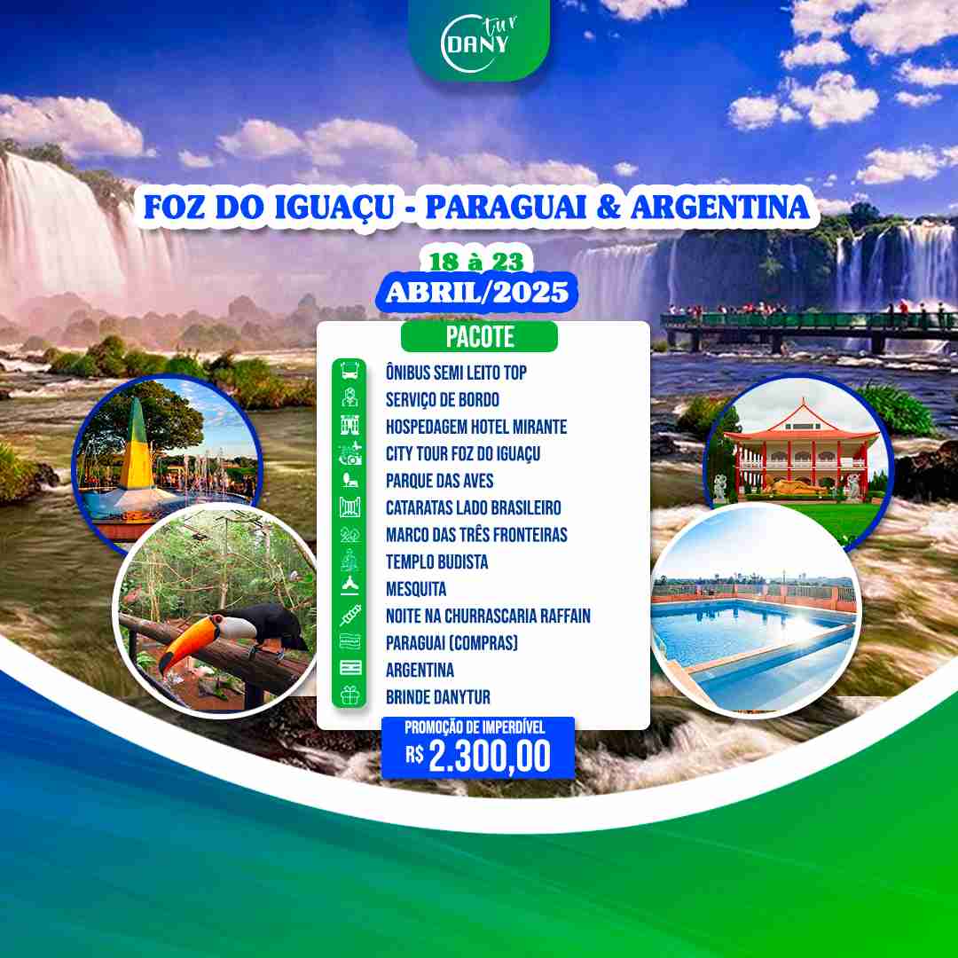 Foz do Iguaçu - Paraguai e Argentina