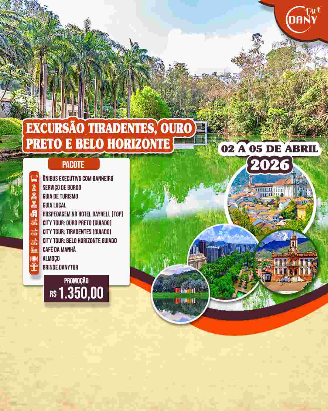 Ouro Preto,Belo Horizonte, Tiradentes