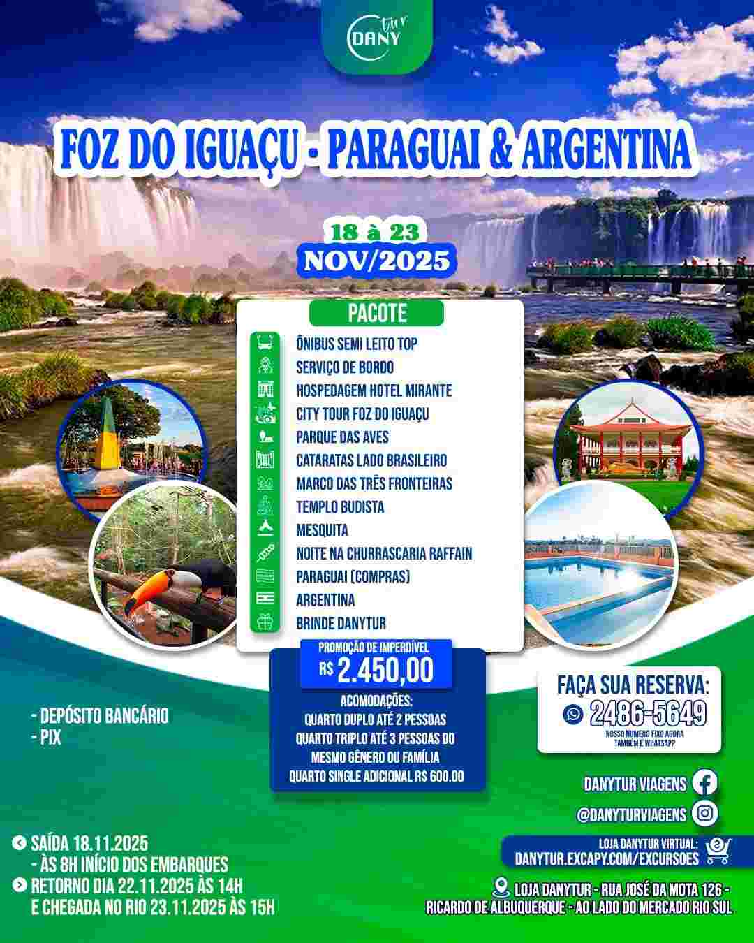 Foz do Iguaçu - Paraguai e Argentina