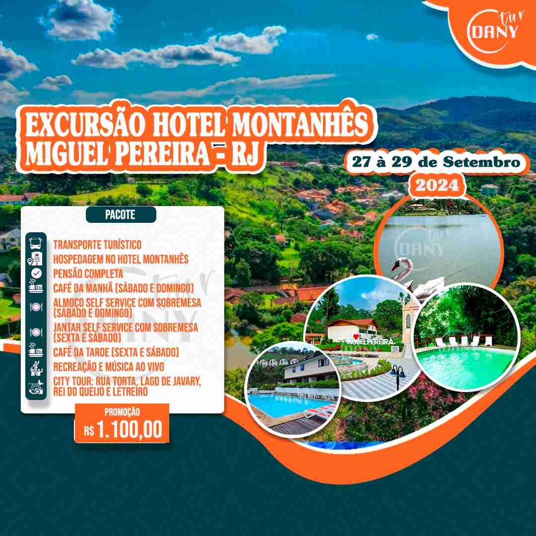 Excursão para Hotel Montahês - Miguel Pereira - RJ