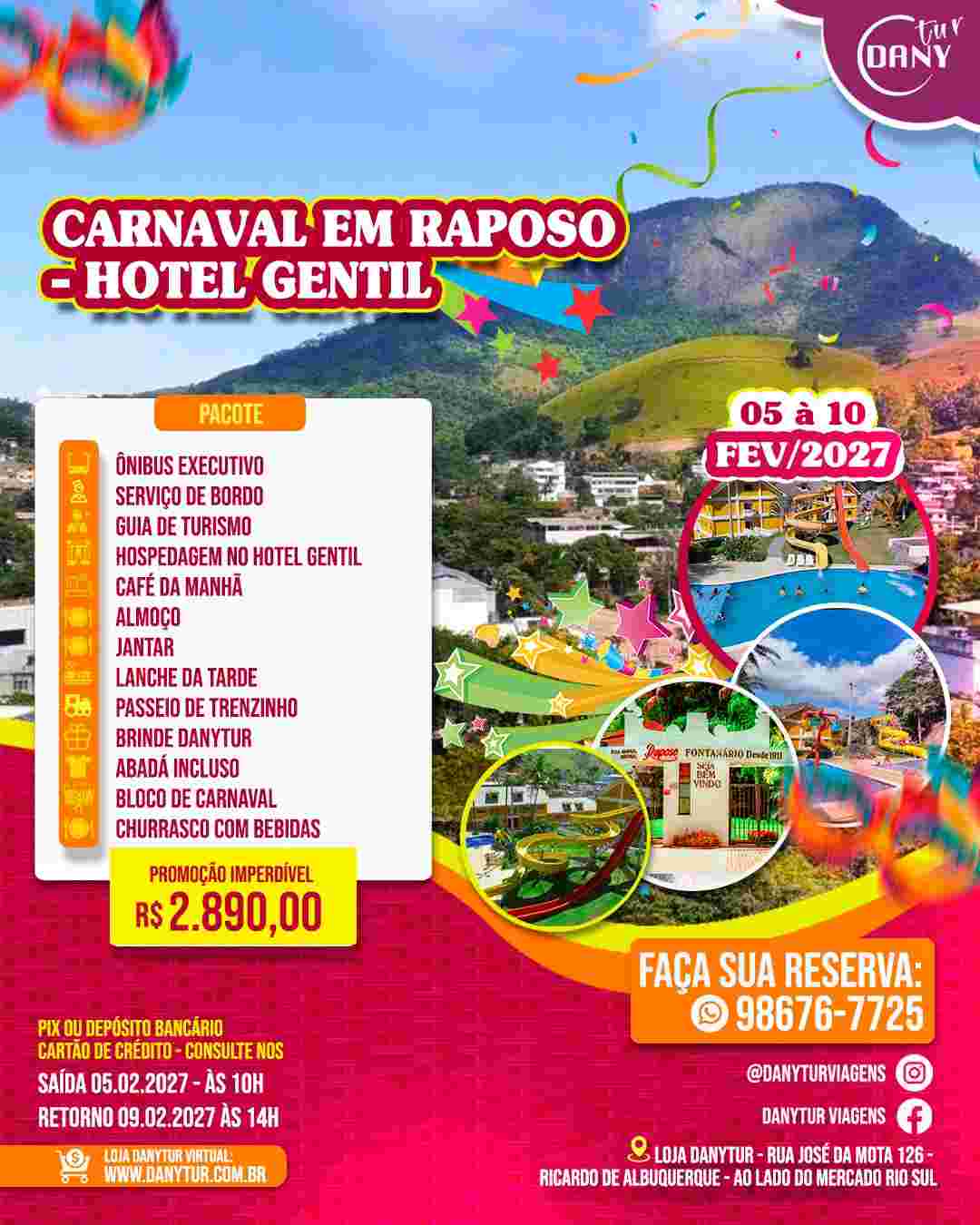 Carnaval 2027- Hotel Gentil - Raposo
