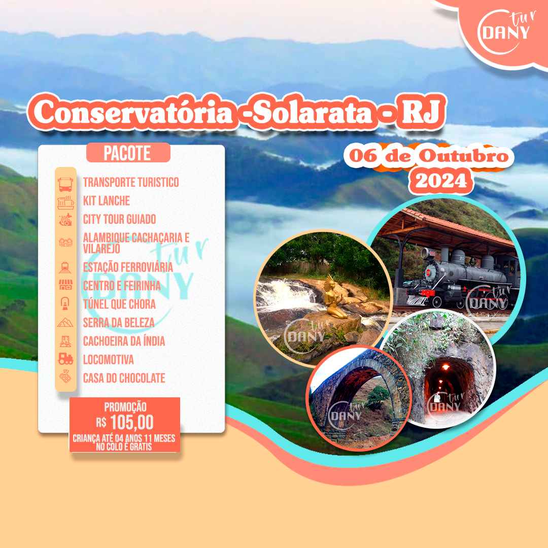 Excursão para Coservatória Solarata-RJ