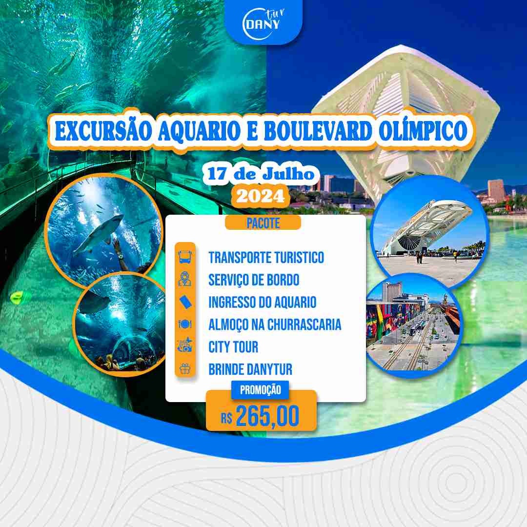 Excursão para AquaRio e Boulevard Olímpico