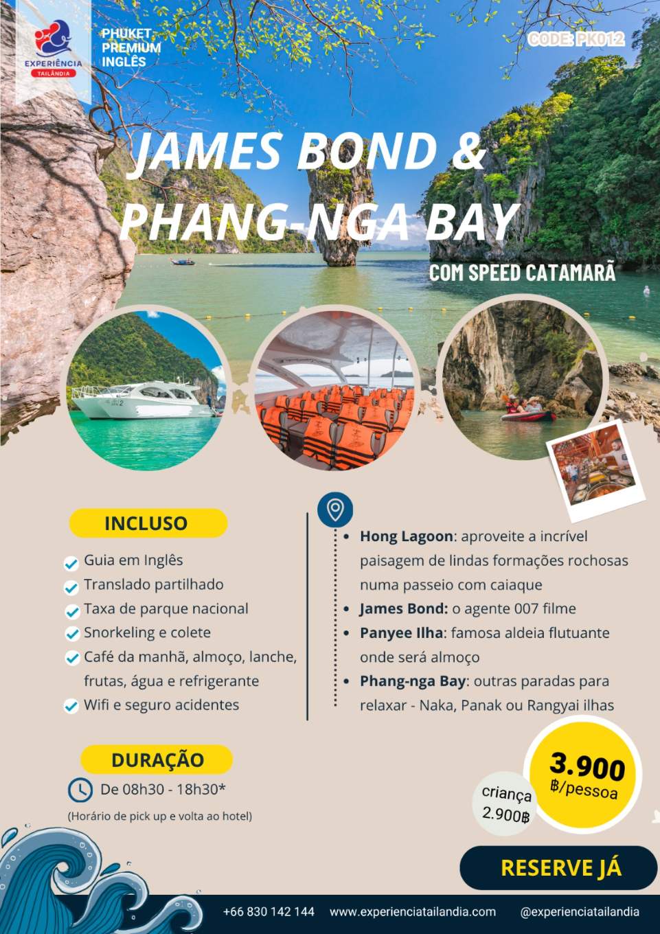 Tour James Bond em um Speed Catamarã embarque em Phuket (PK012)