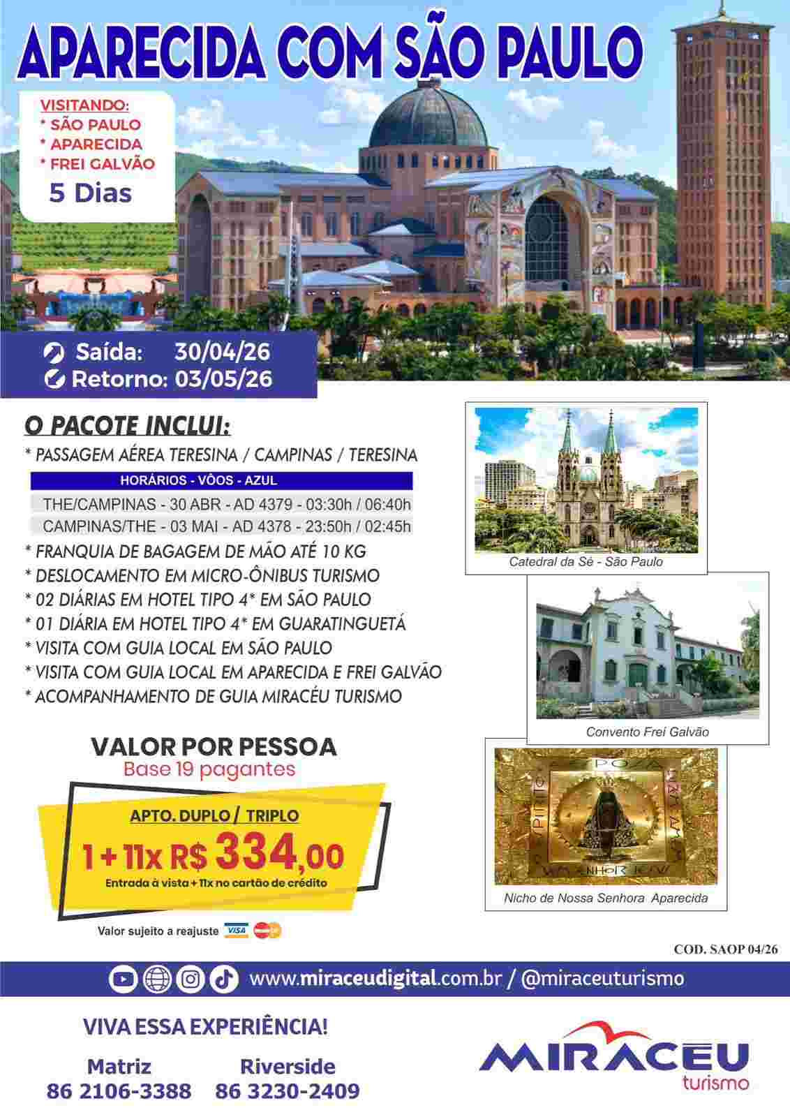 APARECIDA COM SÃO PAULO