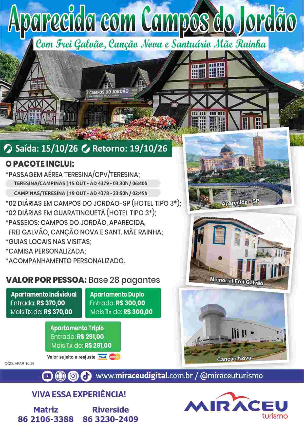 APARECIDA COM CAMPOS DO JORDÃO