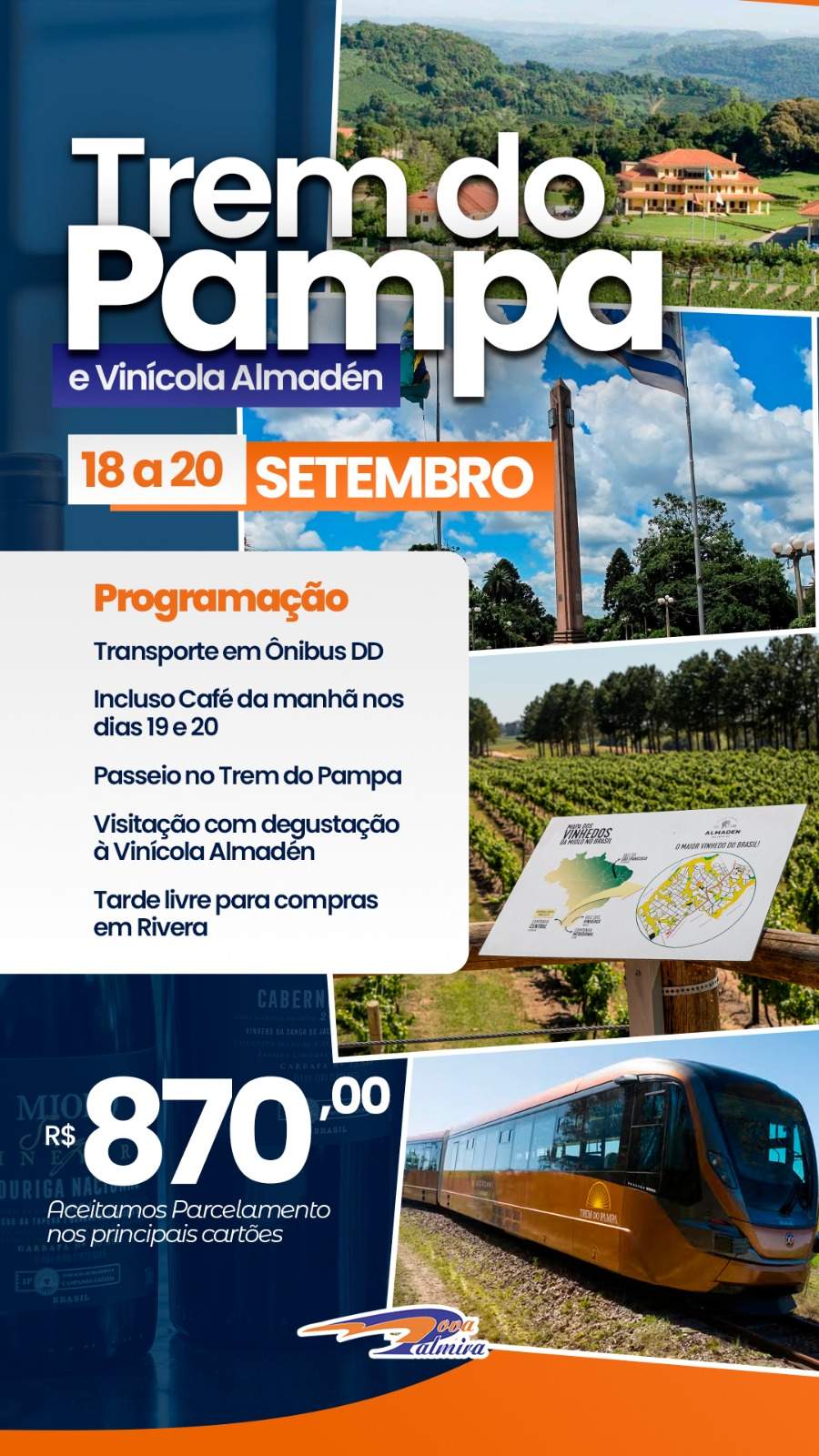 Rivera com Trem do Pampa