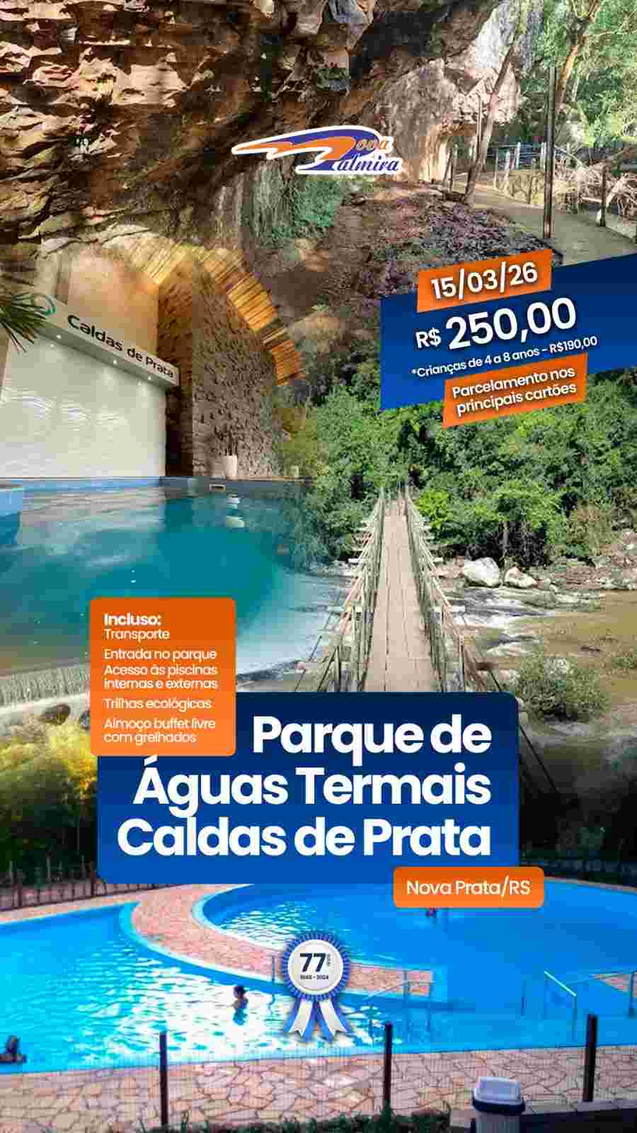 ÁGUAS TERMAIS CALDAS DE PRATA - 15/03