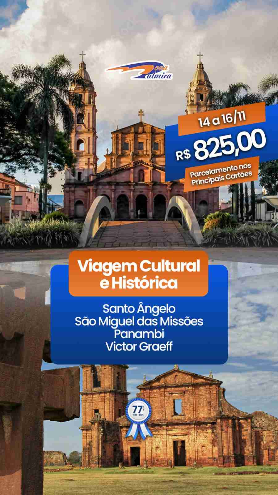 Roteiro cultural/histórico 14 a 16/11
