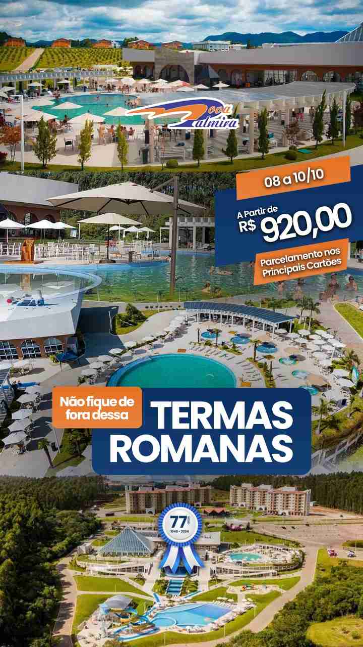 PROMOÇÃO TERMAS ROMANAS- 08/10 a 10/10