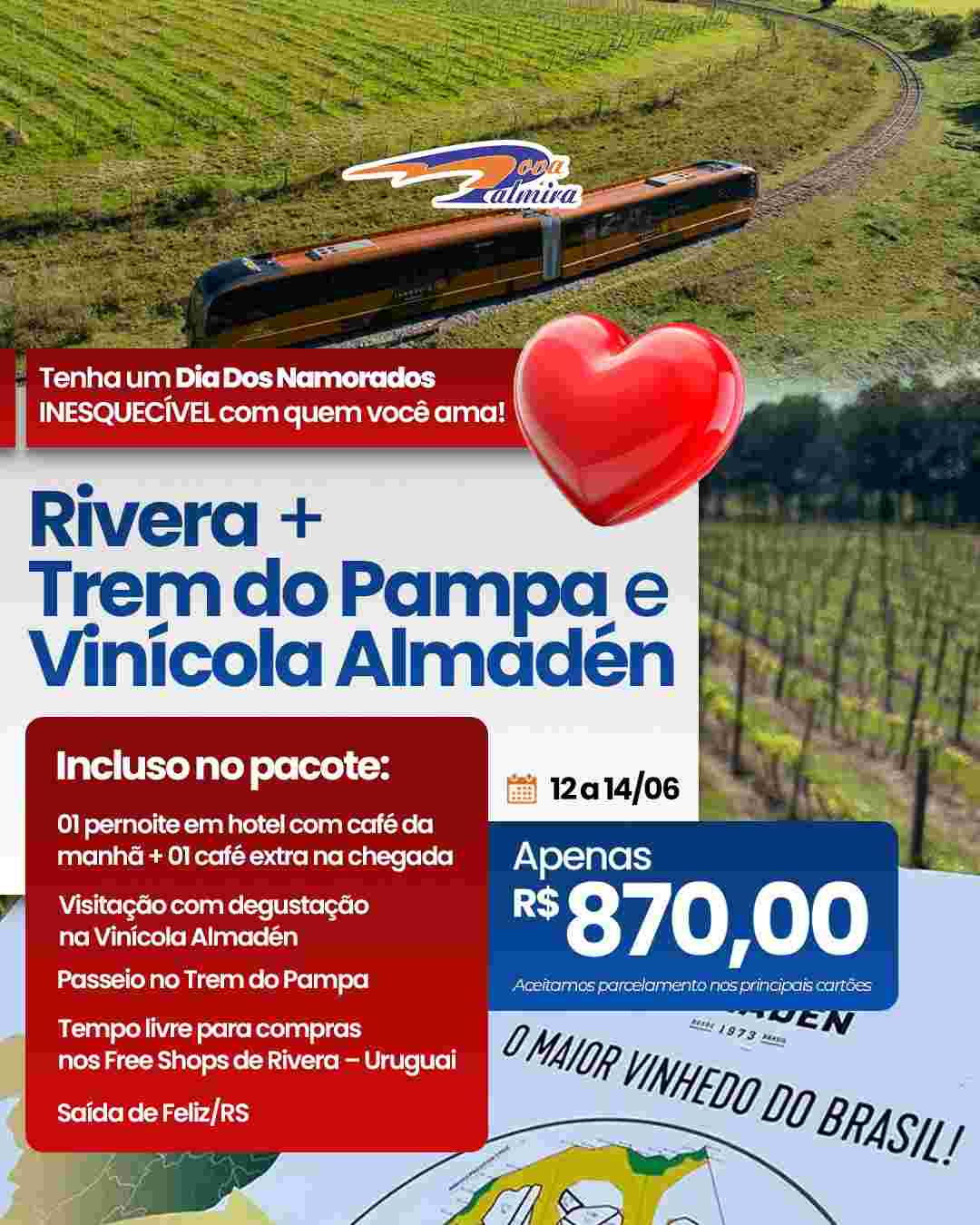 RIVERA COM TREM DO PAMPA -de12 a 14/06