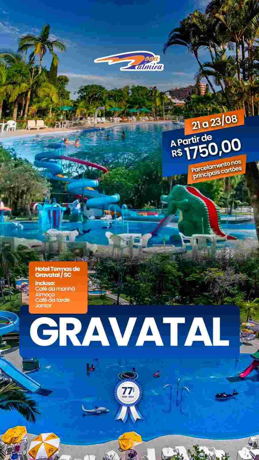 VIAGEM PARA GRAVATAL- 21 a 23/08