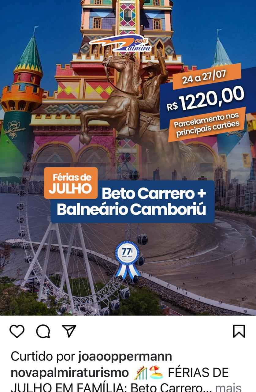 BETO CARRERO NAS FÉRIAS DE JULHO