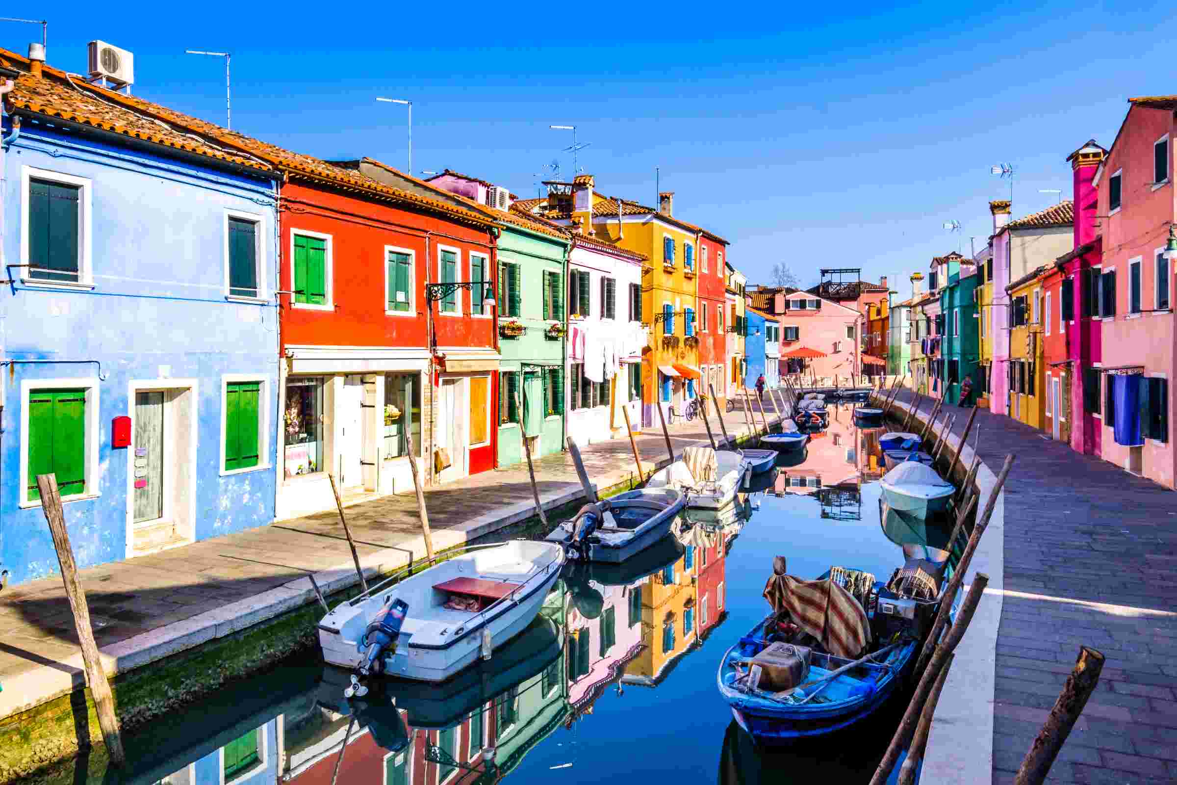 Casas coloridas de Burano