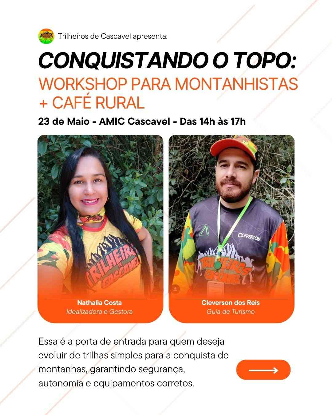Conquistando o topo: workshop para montanhistas + Café Rural